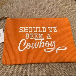 Totalee Gift Orange Should Have Been a Cowboy makeup bag